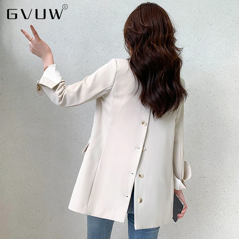 

GVUW 2021 Autumn New Suit Coat Women's Korean Version Loose Versatile Casual Small Suit Top Design Sense Is KB5576