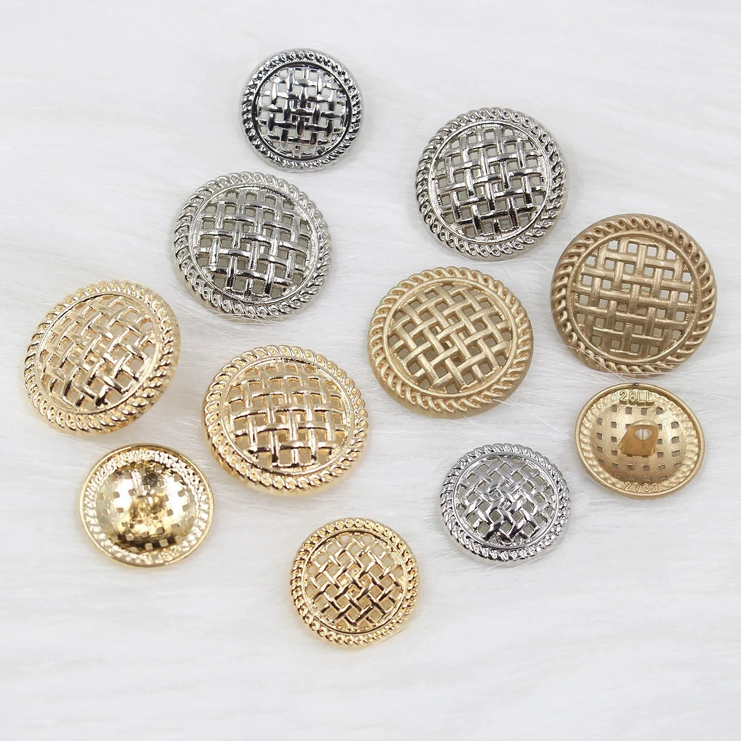 Полые короны Reseau металлические пуговицы 22 мм/18 мм свитер пальто декоративные