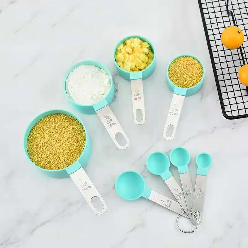 

8pcs Multi Purpose Spoons/Cup Measuring Tools PP Baking Accessories Stainless Steel/Plastic Handle Kitchen Gadgets
