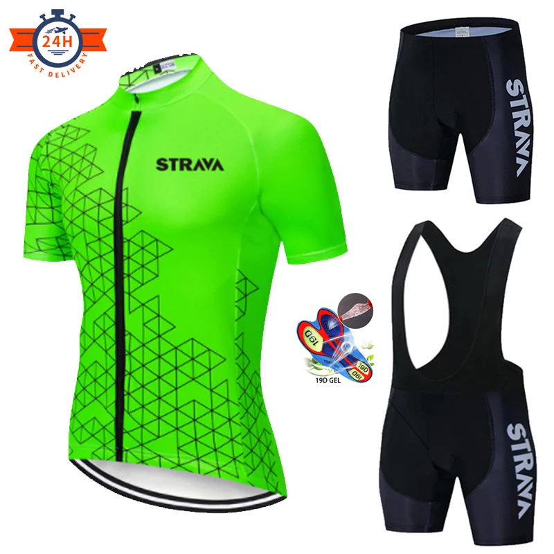 

STRAVA Summer Cycling Wear Men's Suit Mountain Bike Clothing Cycling Wear Professional Team Edition Cycling Wear