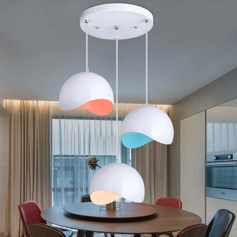 Современные подвесные светильники сферический дизайн Белый алюминиевый