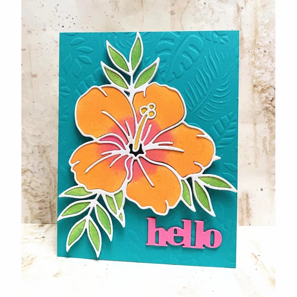 Металлические штампы и HIBISCUS BLOOM для самостоятельного изготовления альбомов