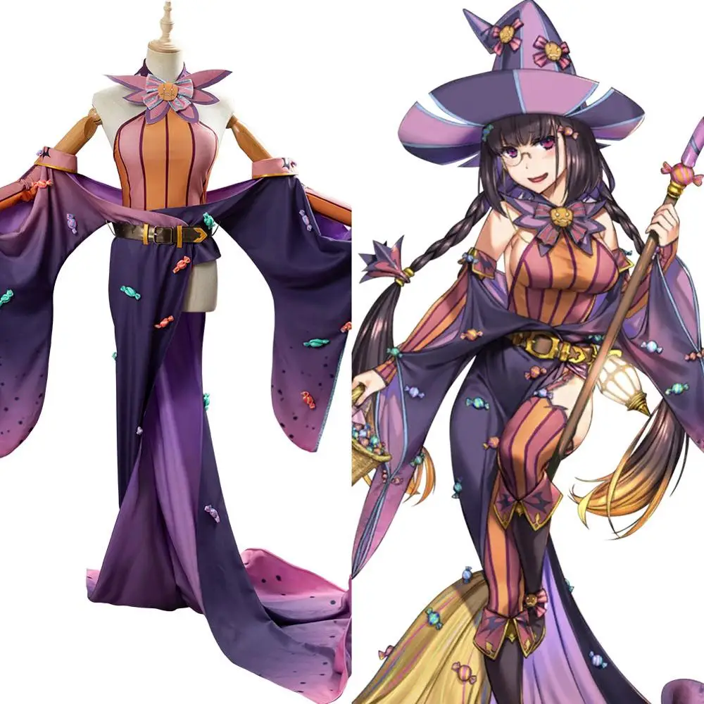 

Fate Grand Order Cosplay Osakabehime Costume Dress Kimino Outfit For Women Girls Halloween Cosplay Costumes
