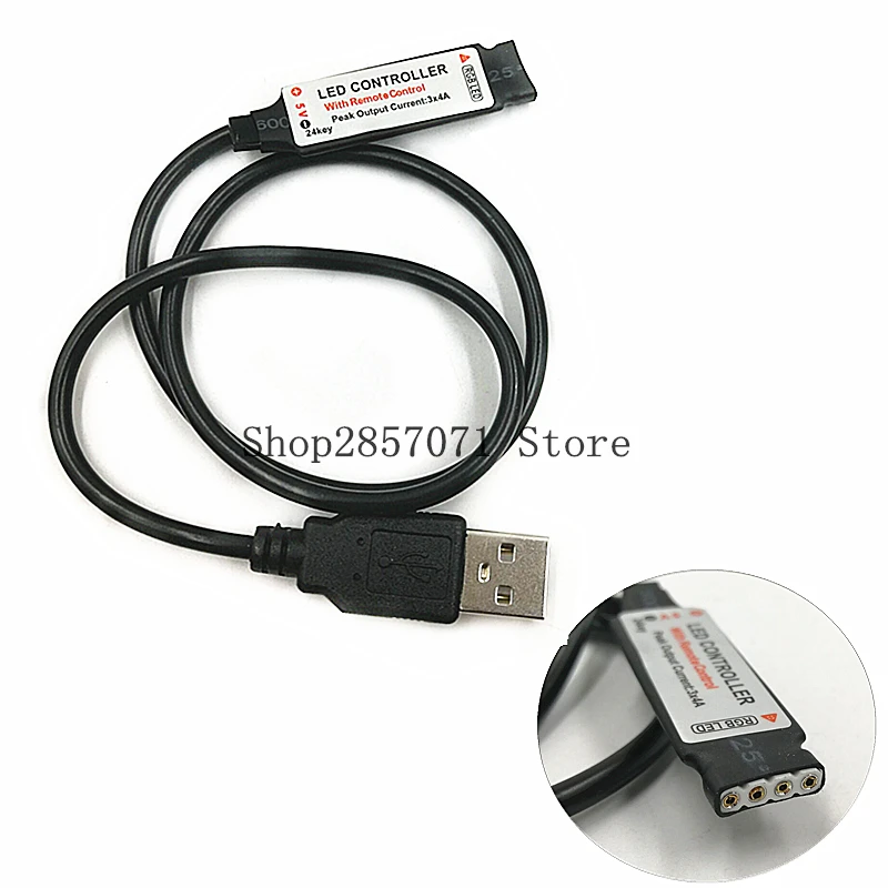Мини контроллер для светодиодных лент RGB 24 клавиши RF беспроводной пульт