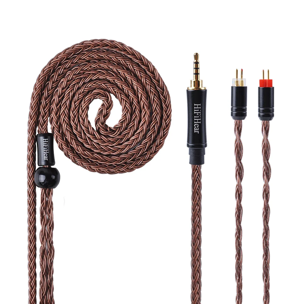HiFiHear 16 Core с серебряным покрытием Медь кабель 2 5/3 5 мм балансный MMCX/2pin разъем для KZ