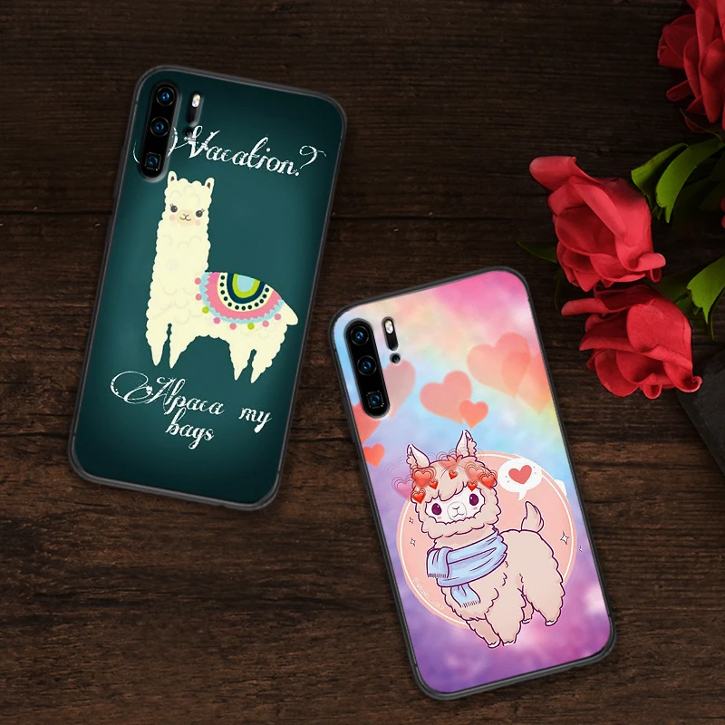 Милый лама Альпака мягкий силиконовый телефон чехол для huawei P10 P20 2019 P8 P9 Mini P30 LITE P
