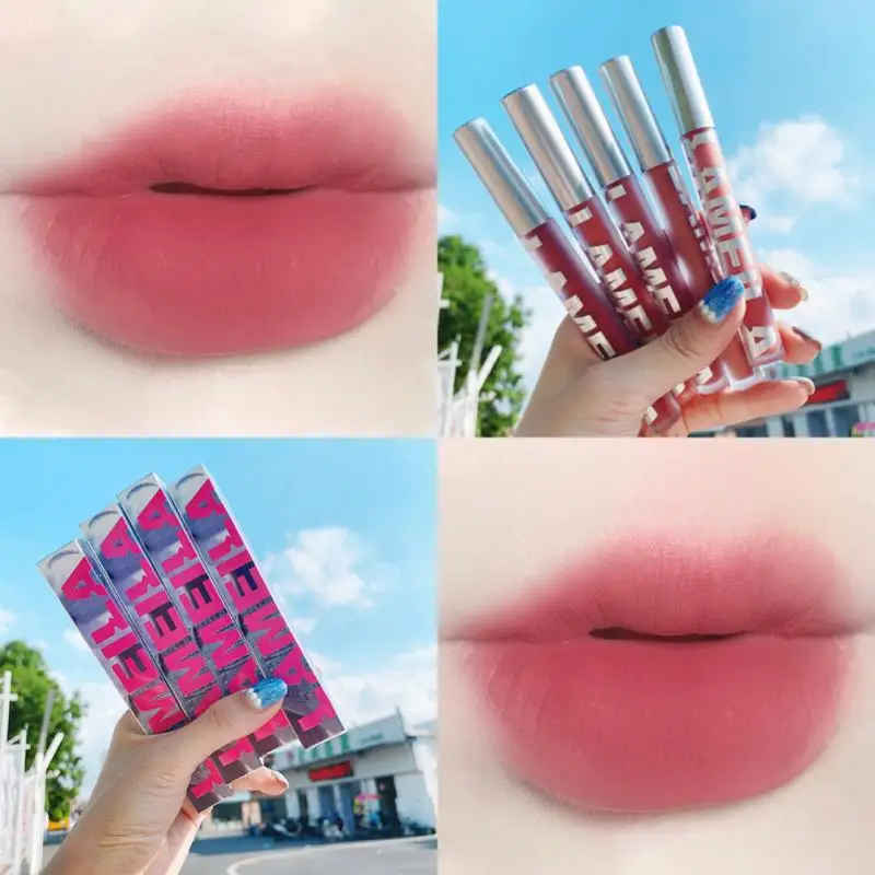 

LAMEILA Velvet Matte Lip Gloss Mist Air Lipstick Makeup Longlasting Lip Glaze Non Fading Mirror Glass Lip Tint Cosmetic TSLM2
