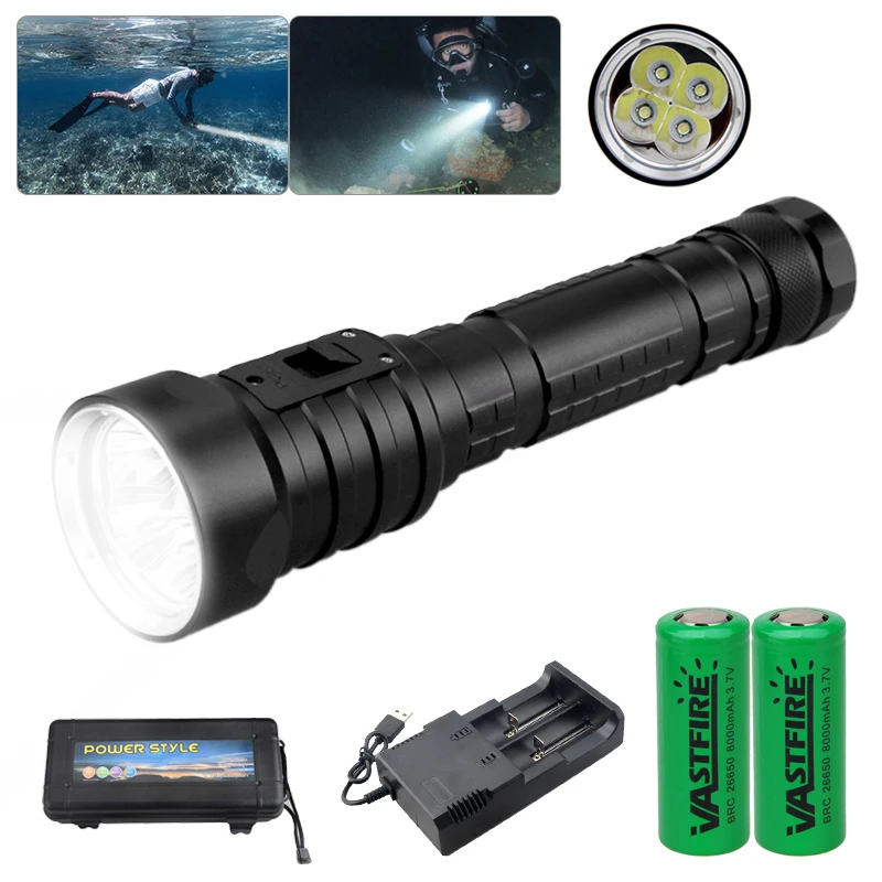 Дайвинг Водонепроницаемый светильник светодиодный вспышка для подводного