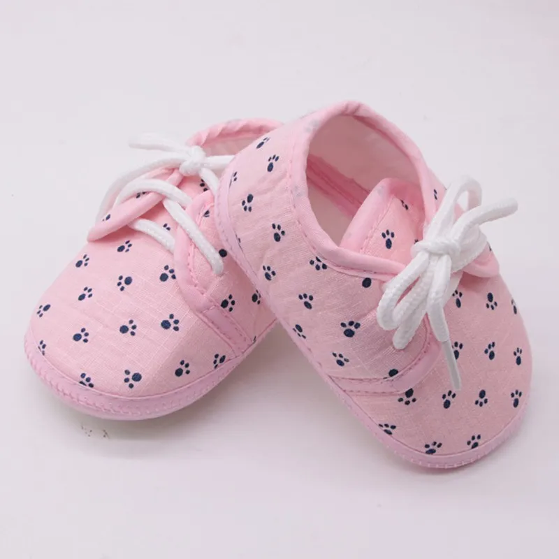 Newborn baby girl shoes cute wave printing stitching casual style Princess kids slip 0-18 months toddler |