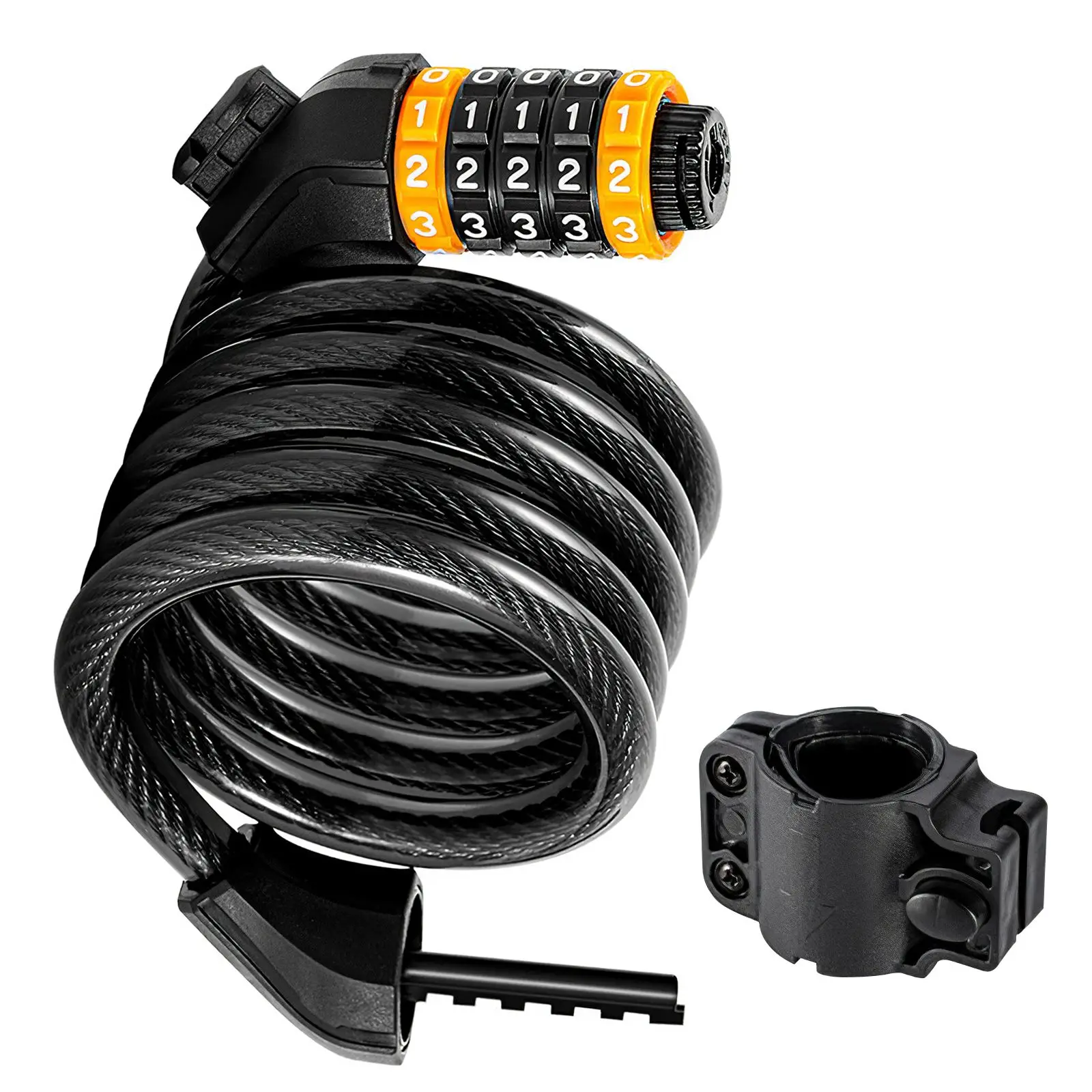 

Замок велосипедный с кодом защиты от кражи и паролем, жесткий замок на велосипедный кабель, кодированная сталь, безопасная проводка, аксесс...