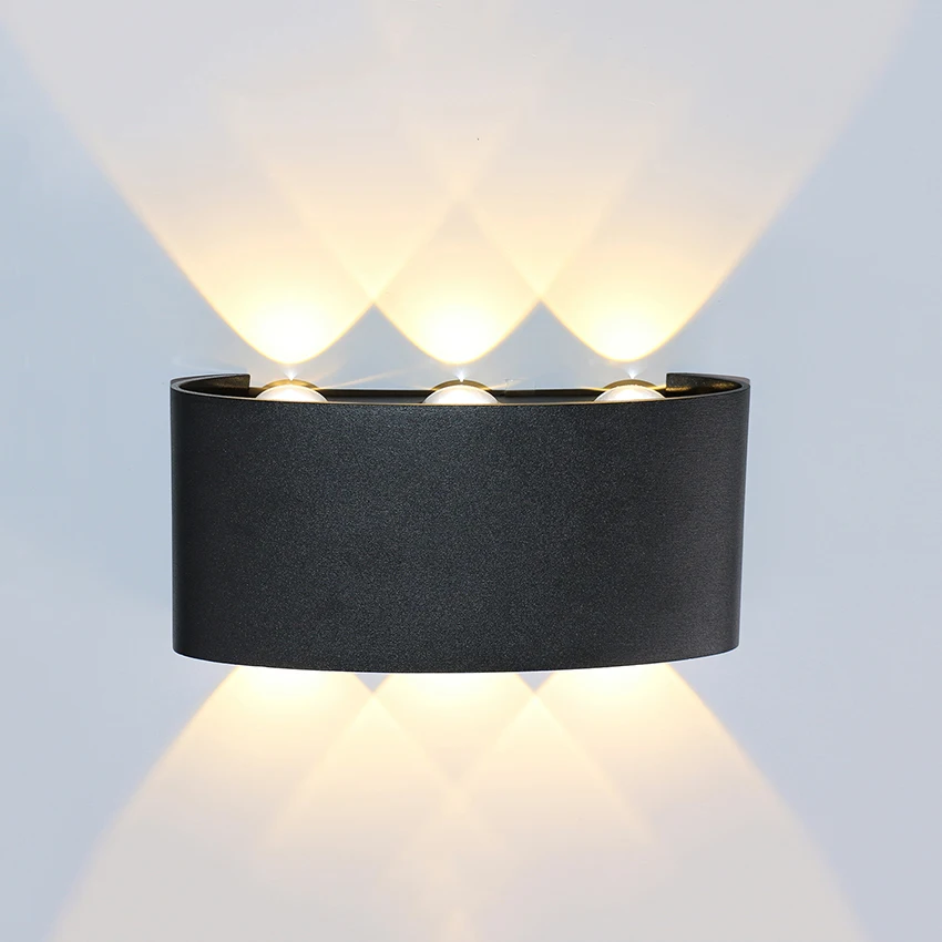 

6W LED Outdoor Terrace Wall Lamp Waterproof Aluminum Wall Lights Porch Garden Corridor Stair Wall Sconce Indoor Wall Light