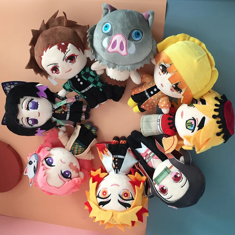 Фигурка аниме рассекающий демонов 20 см Kimetsu no Yaiba Kamado Tanjirou Nezuko Mitsuri Giyuu Shinobu мягкие