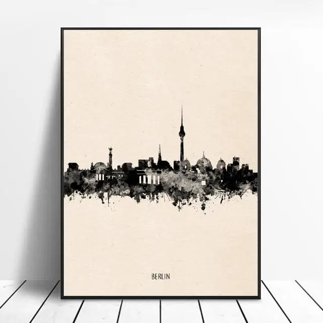 Постер Берлинского города абстрактные чернила холст принты картина
