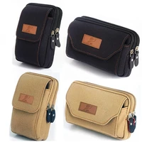universal canvas mobile phone bag for one plus 3 5 6 8 nord 5 6 7 8 t pro wallet case belt bag phone pouch waist pocket handbag