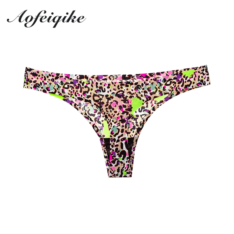 6 шт. сексуальные стринги женское нижнее белье трусики леопардовые женские Т