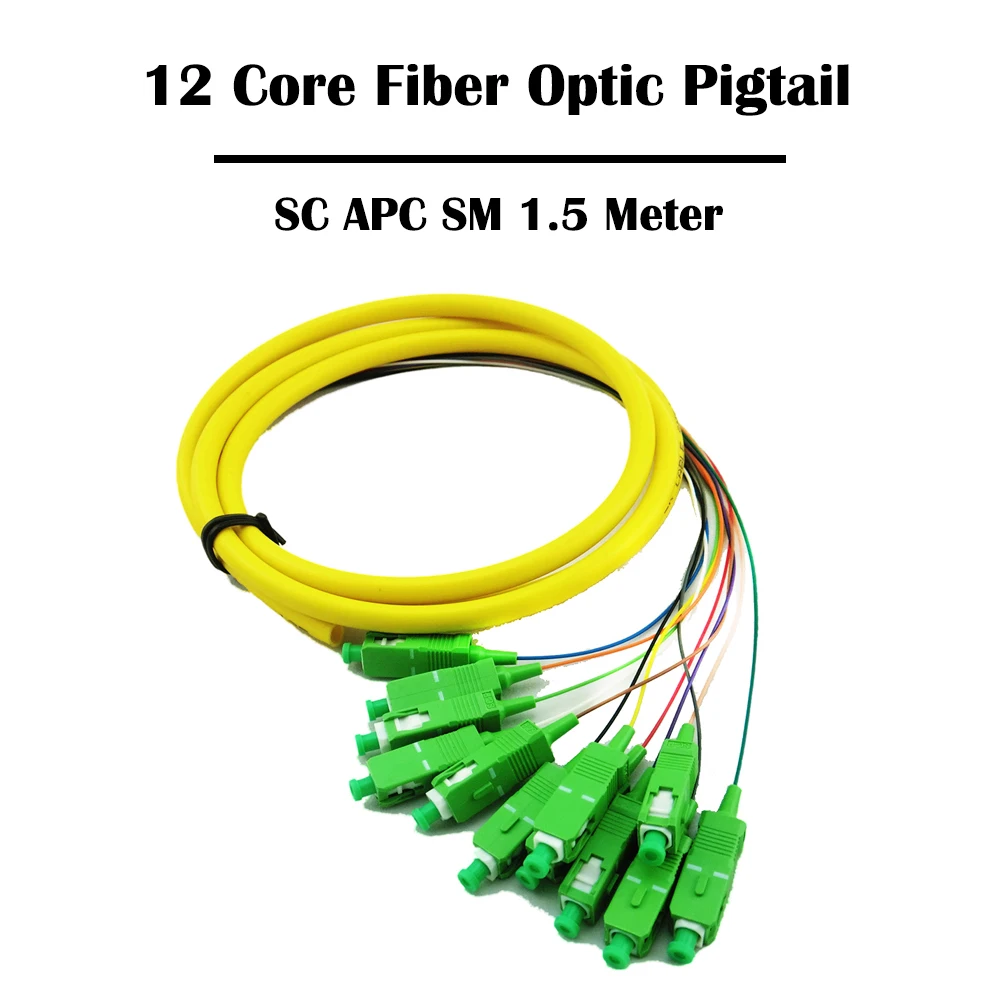 12 ядер SC Волоконно Оптический Коммутационный 1 5 метр оптический патч корд/APC