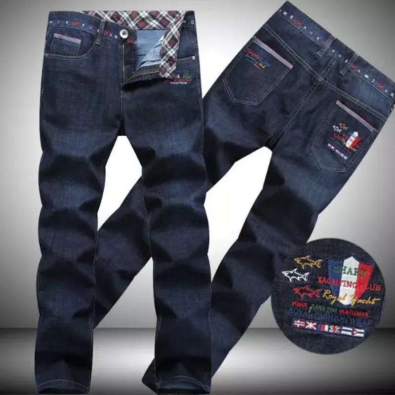 2019 мужские джинсы с вышивкой высококачественные модный дизайн брендовые акулы