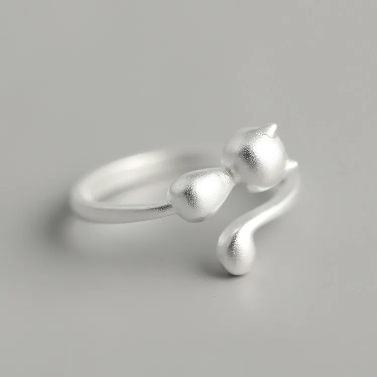 Винтажные Ретро ювелирные изделия JIANERY серебряный цвет кошка большие открытые