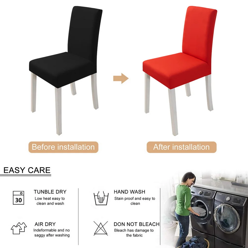 Однотонные чехлы на кресло стрейч спандекс для свадебной вечеринки Эластичный
