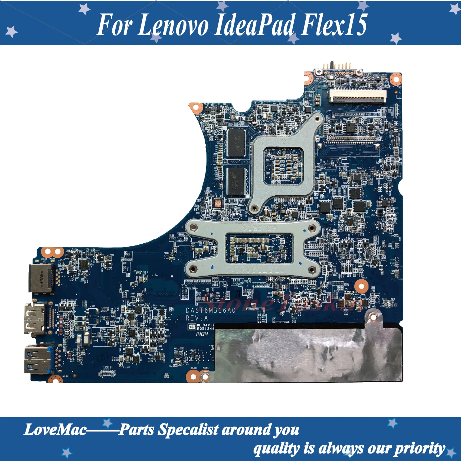 Высокое качество FRU:5B20F77943 для Lenovo IdeaPad Flex15 Материнская плата ноутбука DAST6MB16A0 SR16Q
