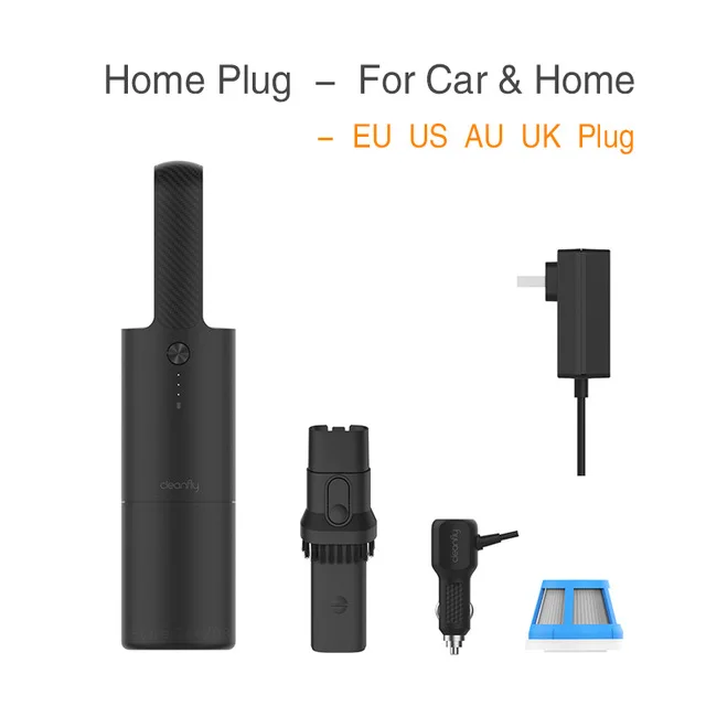 Black Home US Xiaomi Mijia Cleanfly FVQ Портативный Автомобильный Ручной пылесос для дома беспроводной мини-пылеуловитель сильный Циклон всасывания - Цвет: Black Home US