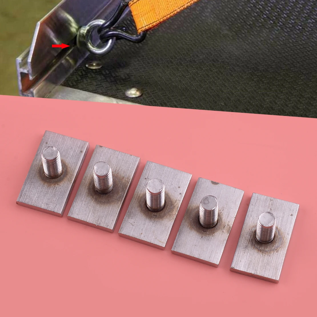 

5pcs M8x16mm T Bolt Fit For Rhino Thule Pro Yakima Roof Rack T & C Channel Stainless Steel 304 High hardness Silver