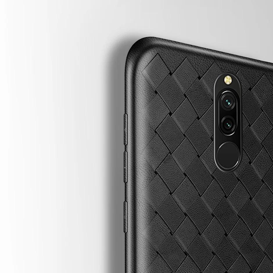 Чехол для Xiaomi Redmi 8 чехол мягкий силиконовый тканый телефона Redmi8 мягкая задняя