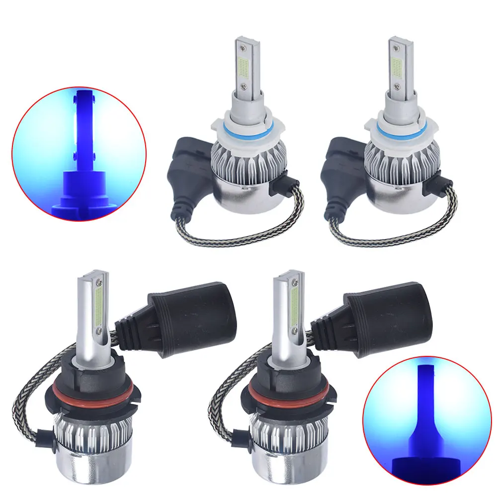 

For 2002-2005 Dodge Ram 1500 2500 3500 Ice Blue 9007 LED Headlights+ 9006 Fog C6