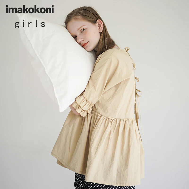 Женская свободная футболка Imakokoni с коротким рукавом Новинка лета 2019 хлопковая