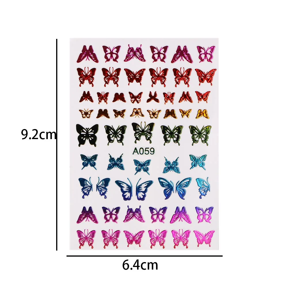 

16 Sheets/pack New Mixed Design Butterfly Nail Art Stickers DIY Nail Decoration 3D Manicure Decals Luminous Nail Stickers