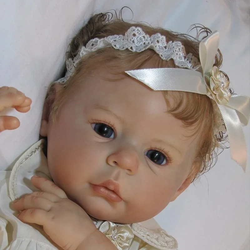 

22 Inch Reborn Doll Kit Olivia Soft Touch DIY Doll Parts with Body Unfinished Unpainted Realistic Doll Kit Reborn