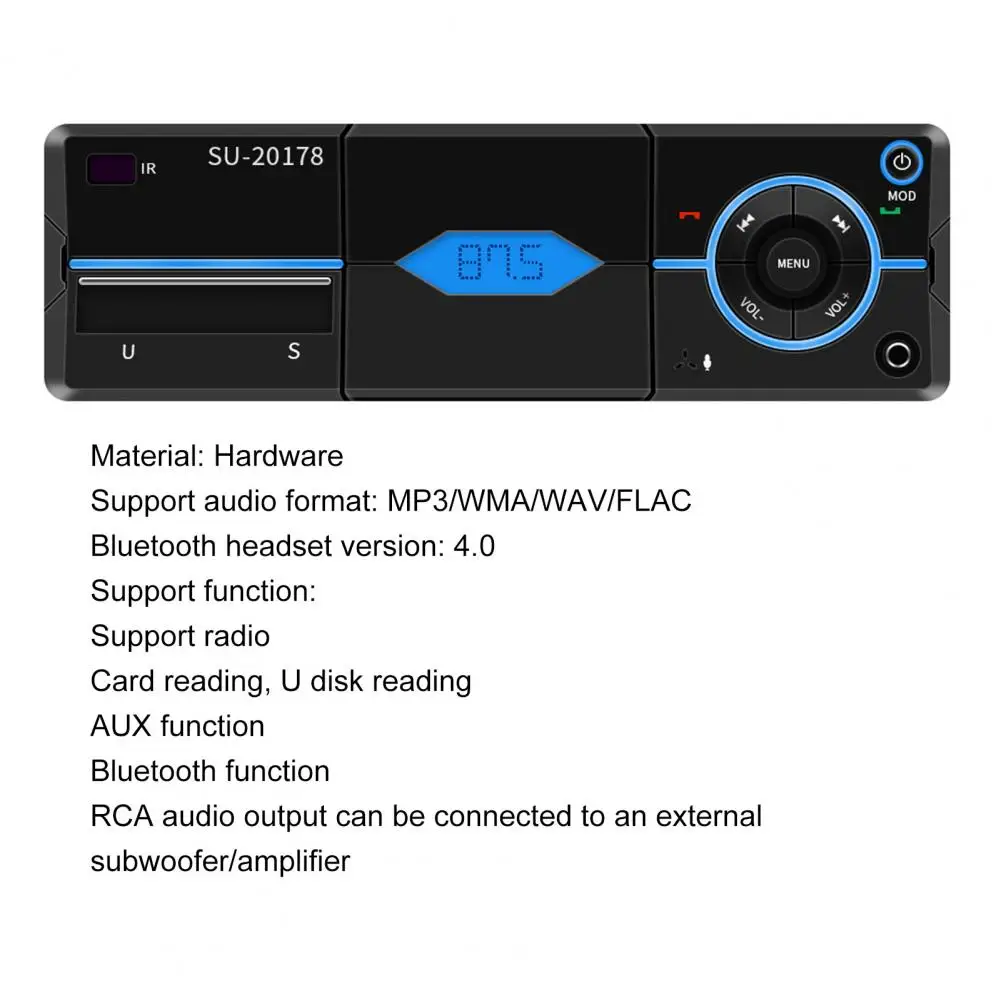 

Professional SU-20178 Car MP3 Player Bluetooth Hands-free Call Card Radio Player with Phone Holder for Vehicles Car Goods