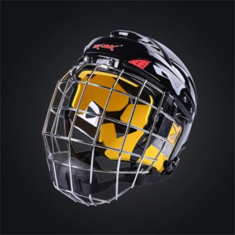 Профессиональный взрывозащищенный шлем для хоккея с шайбой защитный черной