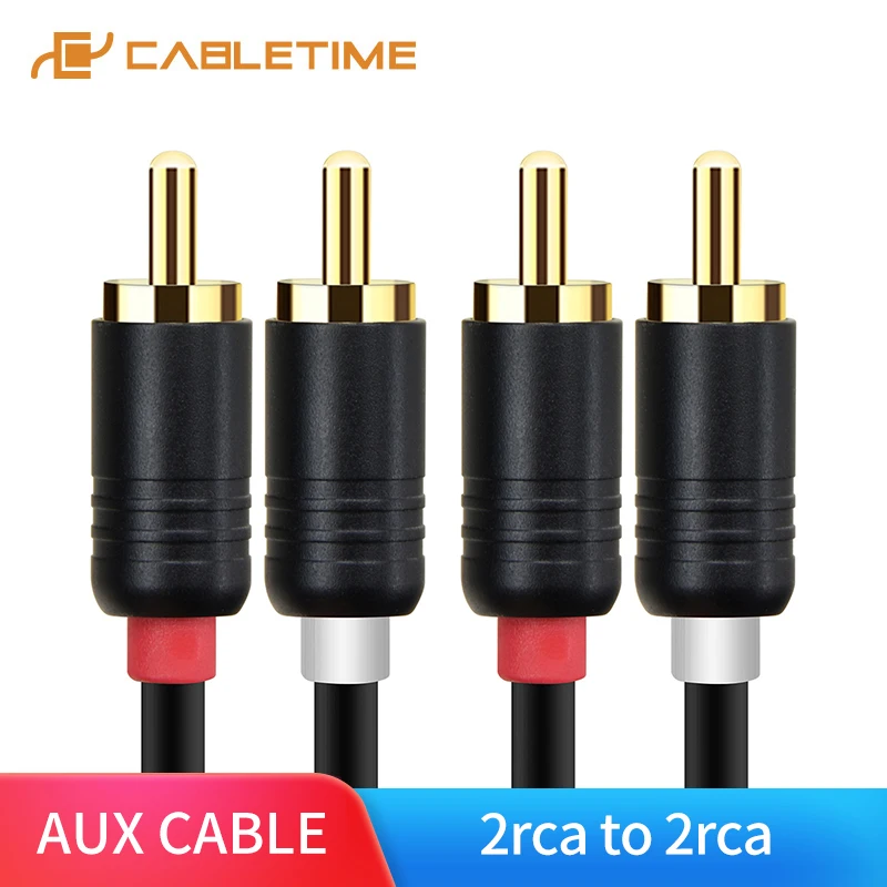 Аудиокабель CABLETIME 2RCA двойной аудиокабель RCA штекер 1 5 м 3 для ТВ усилителя CD Soundbox