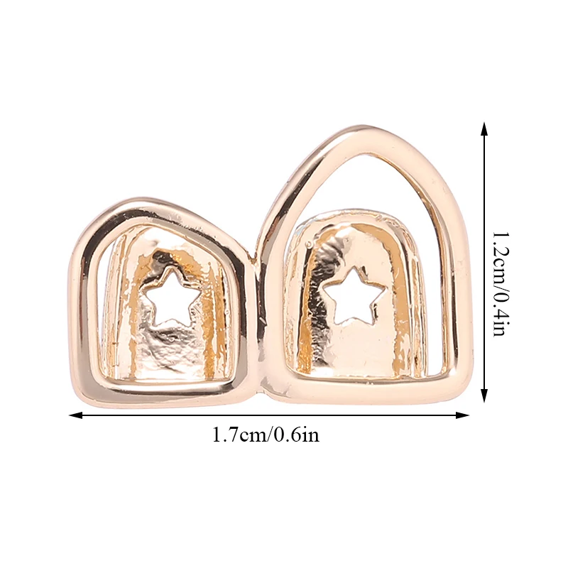 

Women Men Punk Grills Tooth Cap Decoration Simple Two Hollow Fang Braces Unisex 1PC Fashion Cosplay Jewelry Teeth Cover Hot Sold