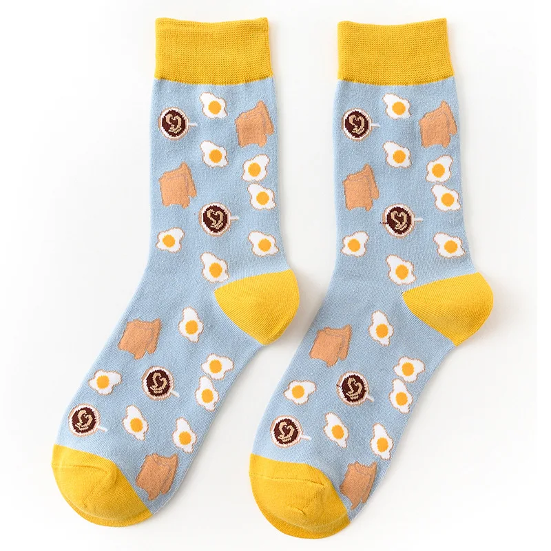 Авокадо суши омлет бургер яблоко растение фрукты еда носки короткие хлопковые с
