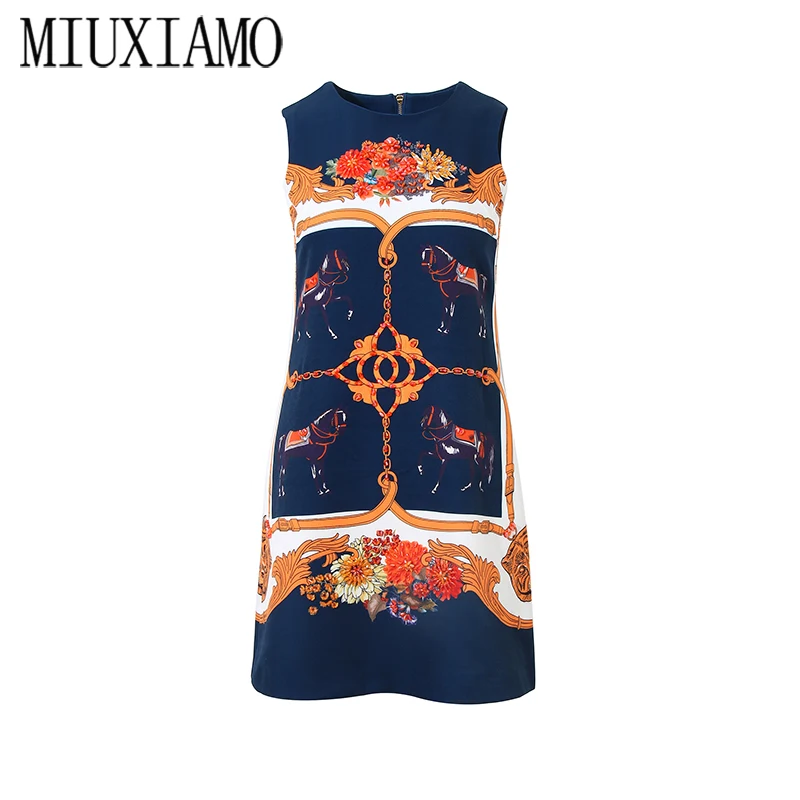 

Платье MIUXIMAO, летнее, без рукавов, с цветами, со стразами, выше колена, 2020