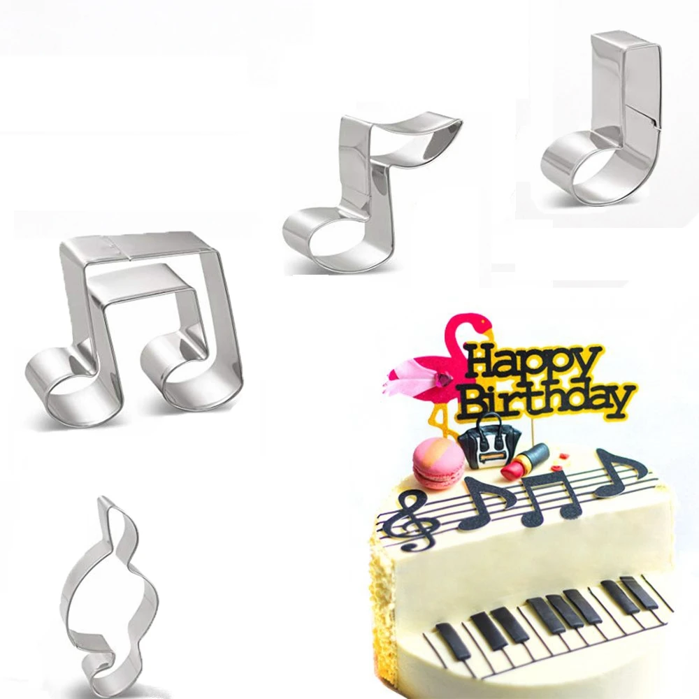 1 шт. мультяшная музыкальная нота Форма для торта из нержавеющей стали печенья