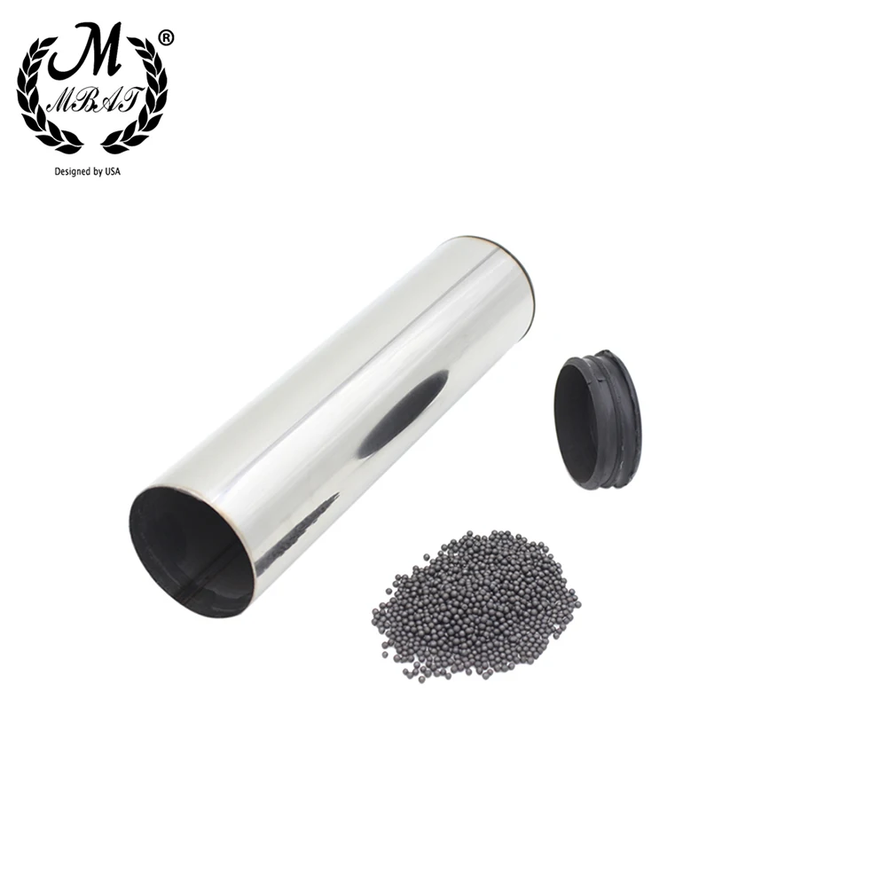 

M MBAT High Quality Stainless Steel Cylinder Sand Shaker Rhythm Musical Toy Percussion Instruments for Kids Child Adult J91
