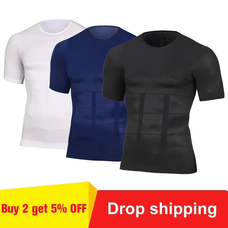 Мужской утягивающий шейпер жилет для осанки мужской живот коррекции фигуры