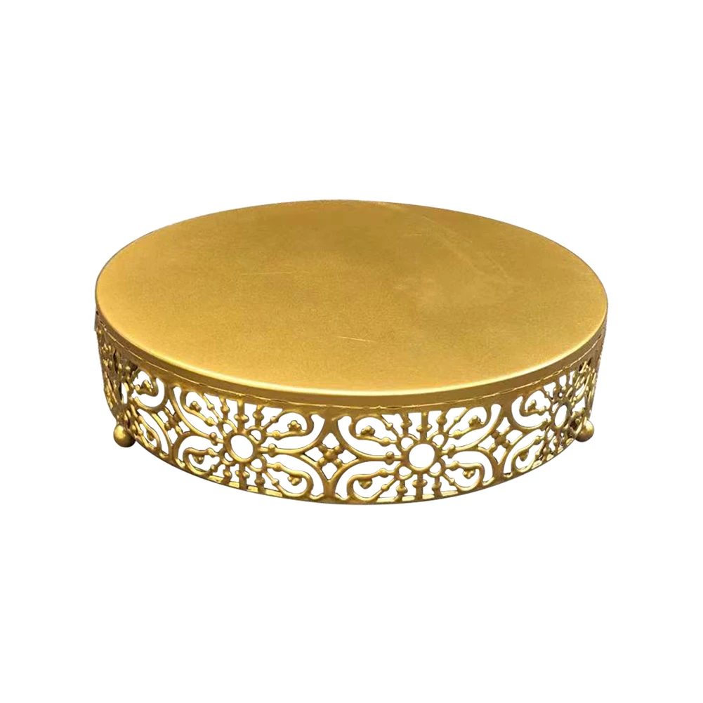 

3pcs Easy Clean Cake Stand Set Multifunctional Desktop Wedding Party Storage Cupcake Display Living Room Dessert Round Metal