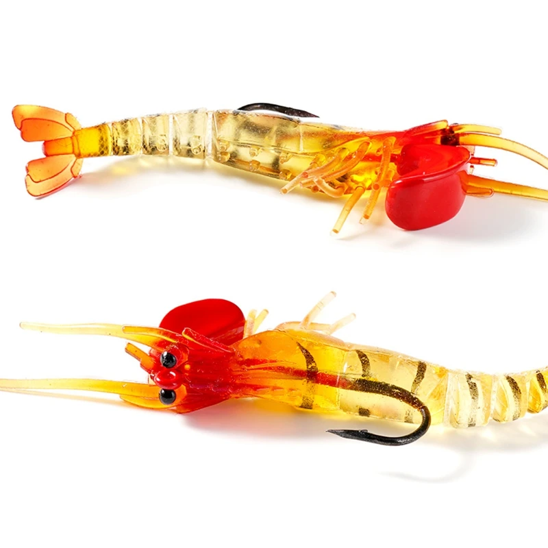 

Fake Fishing Bait Sea Fishing Lure Bait Bionic Soft Bait with Hook 7cm/12.5G Simulation Shrimp-Shaped Bait