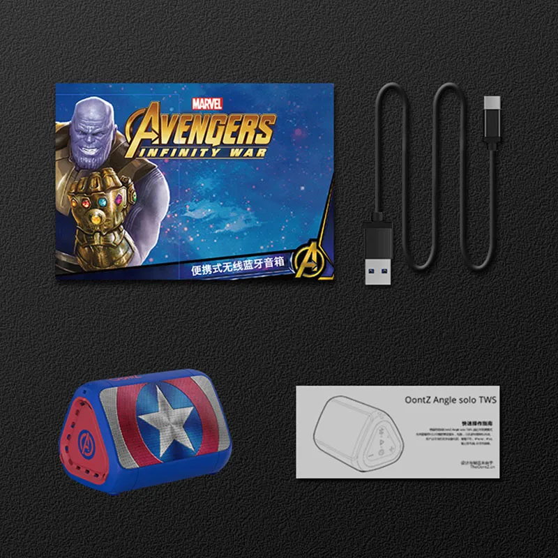 Оригинальный TWS стерео динамик с сертификатом Marvel Bluetooth Капитан Америка