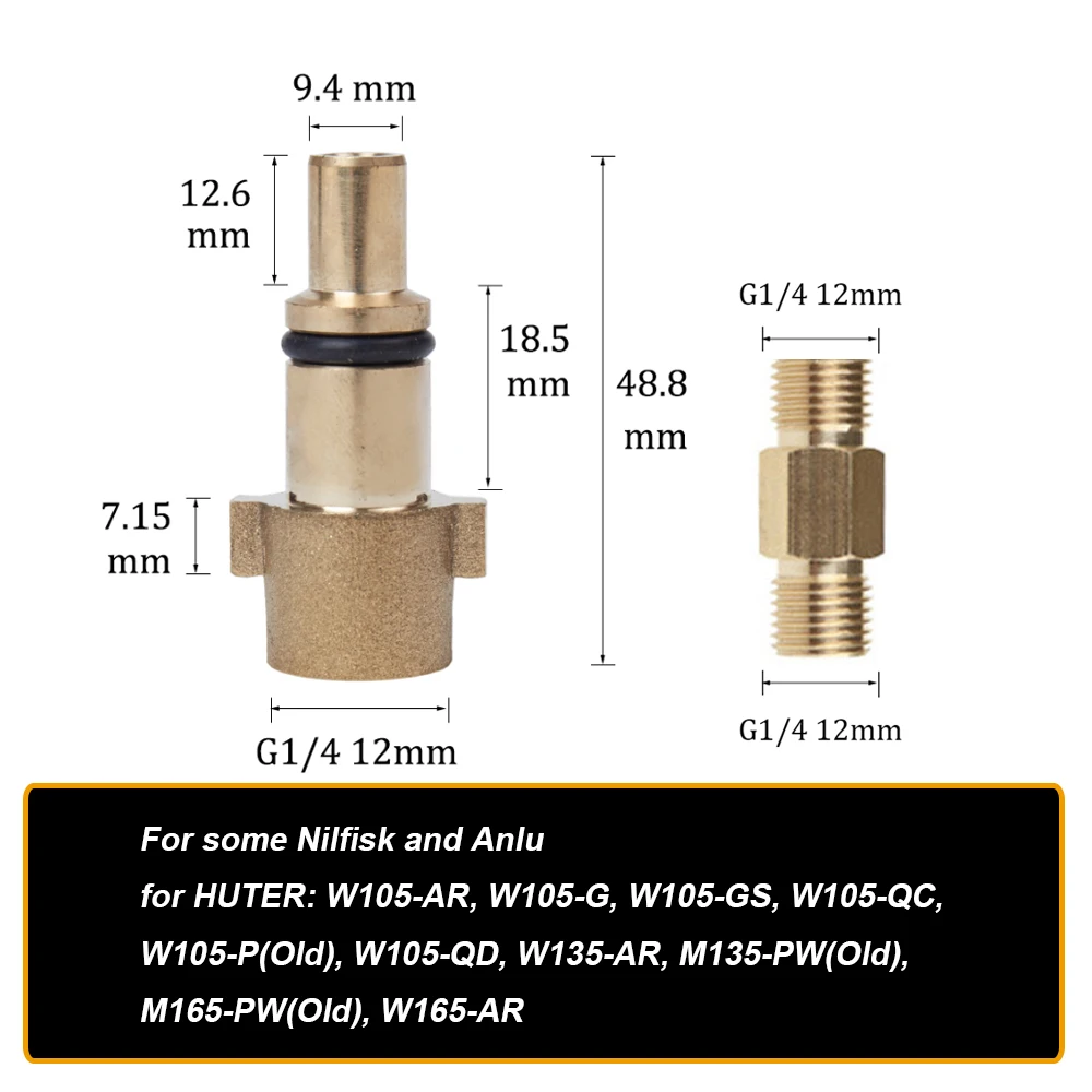 

JUNGLEFLASH High Pressure Washer Adapter For Nilfisk For Snow Foam Lance Foam Generator Gun Car Washer Connector