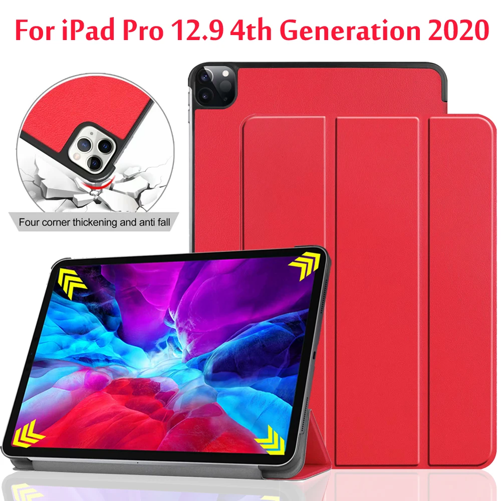 Магнитный чехол тройного сложения для iPad Pro 12 9 2020 4 го поколения с функцией