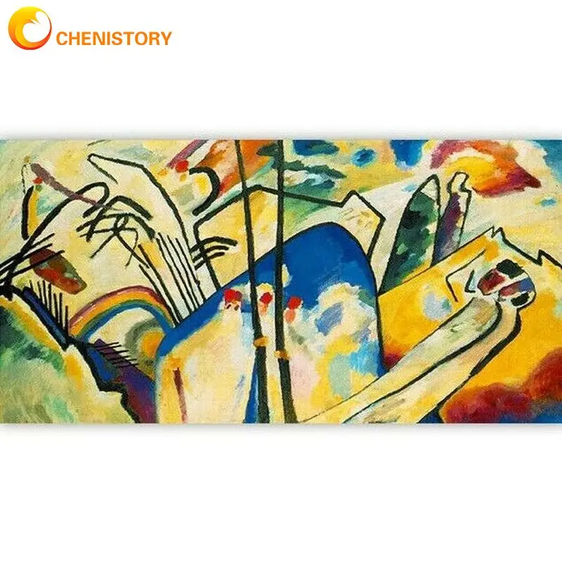 Рамка CHENISTORY абстрактная картина сделай сам рисование по номерам искусство на