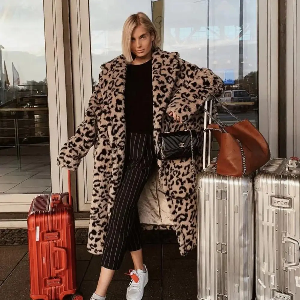 MONMOIRA леопардовые плюшевые пальто большого размера женские зимние толстые теплые