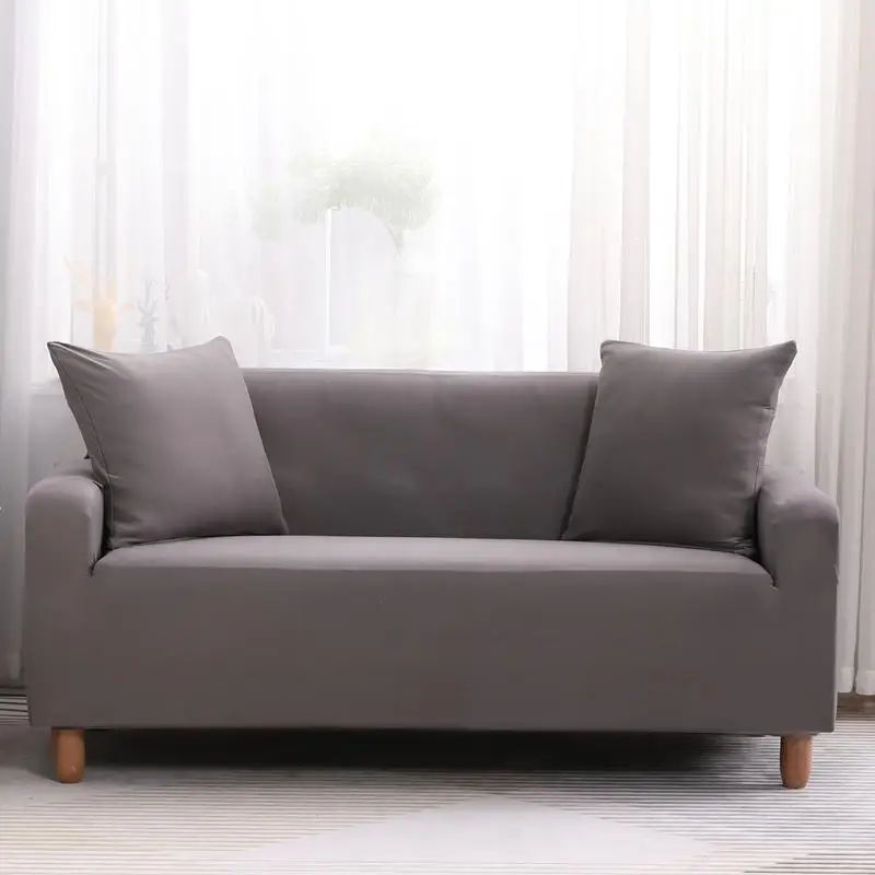 46 Grey Sofa Cover Slipcover High Stretch Spandex Solid Color 1Pc Cover/Lounge Covers/Couch Covers Furniture Protector | Дом и сад