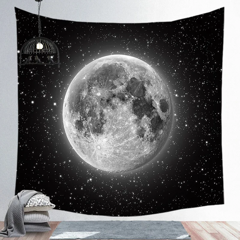 Украшение в виде черно-белой Луны настенное украшение для спальни