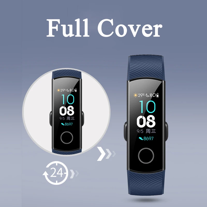 3 шт./партия, Полноэкранный протектор для huawei Honor Band 4 5, защитная пленка на Honor Band4, мягкая пленка, не закаленное стекло
